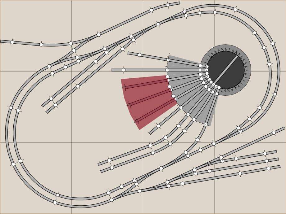 IF YOU HAVE AN EXTENSIVE STEAM ROSTER BUT NO LAYOUT YET, THEN THIS MICRO TRACK PLAN WILL GIVE YOU A PLACE TO DISPLAY AND RUN YOUR LOCOMOTIVES. IT ALSO HAS A FEW STORAGE TRACKS FOR ROLLING STOCK.