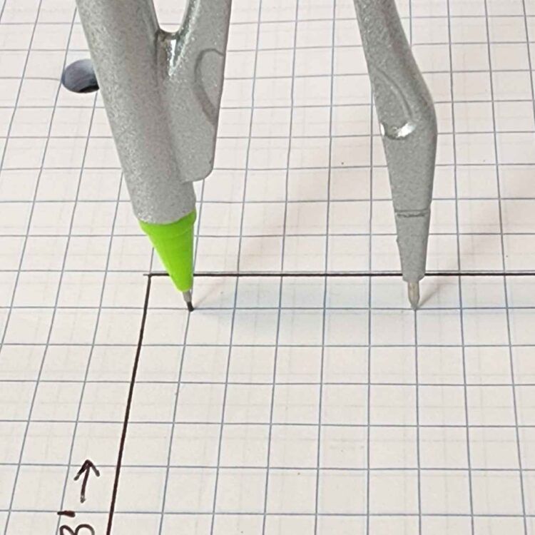 STEP 1 SHOWS YOU HOW TO SET THE RADIUS OF A CURVE WITH YOUR COMPASS FOR YOUR SCALE TRACK PLAN.