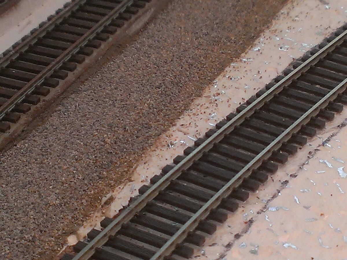 closeup of the completed sub ballast layer