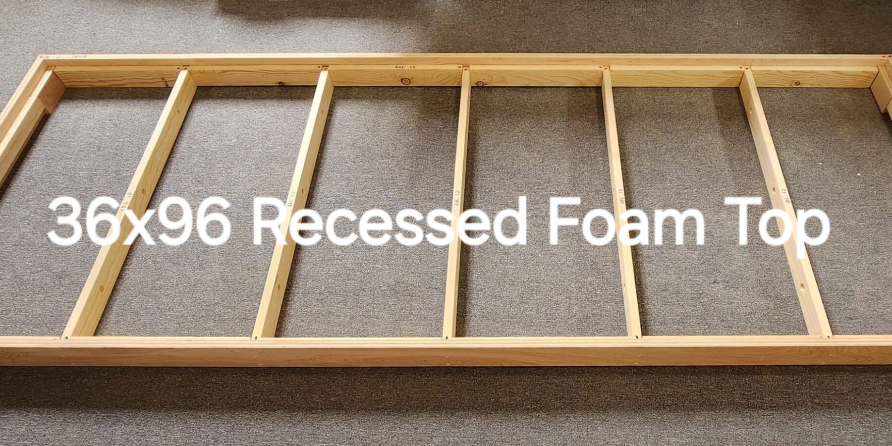 36x96 Recessed Foam Top Benchwork Kits