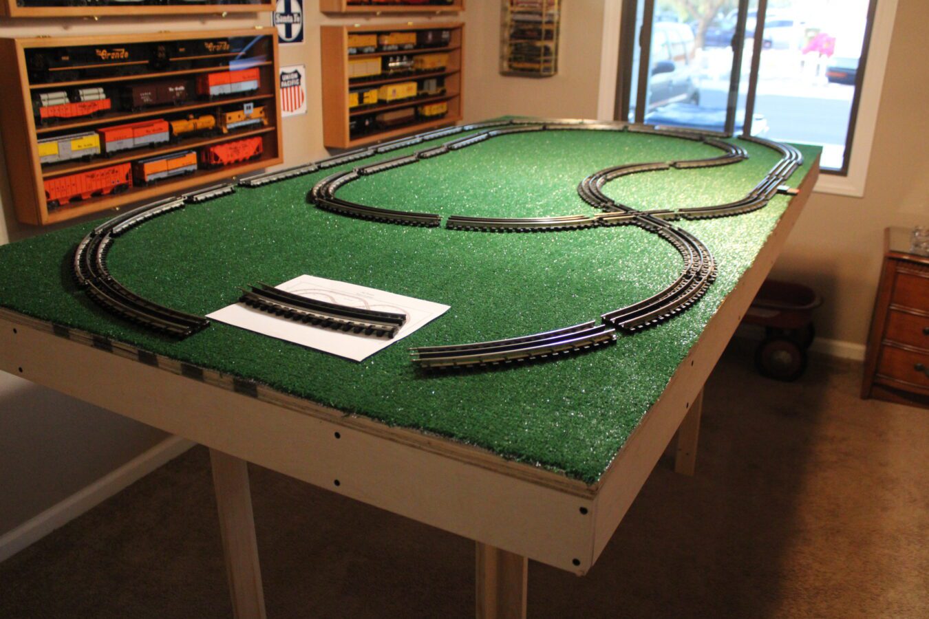 Tom & Dana's O Scale Layout- Track Laying